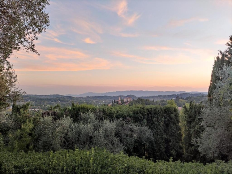 View to Cannes and Esterel Mountains